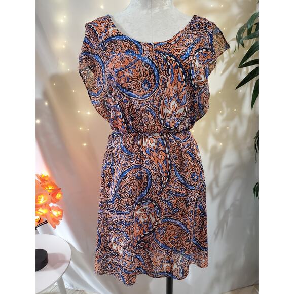 The Limited Outback Red Lot of 2 Flutter Sleeve A-Line Boho Dresses Womens XS - Picture 8 of 14